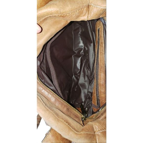 TOSCANI Brown Leather Shoulder Bag - Picture 7 of 7